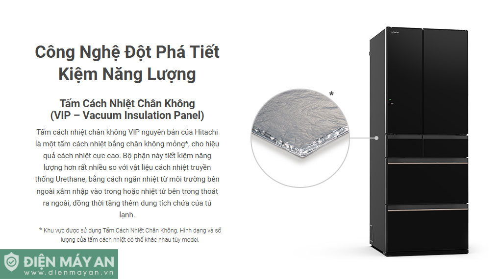 Tủ lạnh Hitachi Inverter 617 lít Multi Door R-HW620RV X